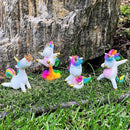 Mood Lab Miniature Unicorn Figurines Set - Funny Mini Statue Kit of 4 pcs - Unicorn Fairy Garden Accessories by GreenHaven Gardens