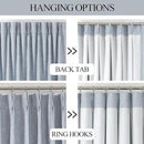 Vision Home Chambray Blue Pinch Pleated Full Blackout Curtains Room Darkening Window Curtains 84 inch for Living Room Bedroom Thermal Insulated Pinch Pleat Drapes with Hooks Back Tab 2 Panel 40"Wx84"L by CozyNest Decor