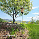 WHITEHORSE Bird House Pole Mount- A Professional Bird Feeder Pole for Outside - Very Sturdy Against Strong Winds - 7’ Tall Bird House Poles for Outdoors - Pole for Bird Feeders - Bluebird House Pole by GreenHaven Gardens