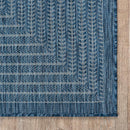 Adiva Rugs Outdoor Indoor Area Rug, Weather Resistant, Easy to Clean, Stain Resistant Floor Mat for Dining Room, Backyard, Deck, Patio (Azure Denim Blue, 6' X 9') by CozyNest Decor