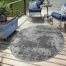 Keen Home Design Terrace Outdoor Round Rug - 5ft Round Washable Indoor/Outdoor Rug for Patio, Kitchen, Balcony, Beach, Garden, Deck and Porch, Size: 5'3" Round by CozyNest Decor