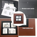RECUTMS Photo Album 600 Pockets,Sewn Bonded Black Leather Book Pockets Hardcover Photo Frame 4x6 Photos Anniversary Baby Vacation Album (Brown) by TinyTreasures Baby Boutique