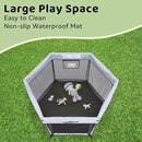 Pamo Babe Baby Playpen with Sun Protection Canopy - Indoor & Outdoor Play Yard for Babies and Toddlers - Baby Tent with Zipper Door by TinyTreasures Baby Boutique