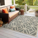 Rugshop Contemporary Geometric Indoor/Outdoor Square Rug 6' 6" Blue by GreenHaven Gardens