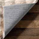 nuLOOM Jeni Solid Faux Rabbit Machine Washable Accent Rug, 2x3, Beige by CozyNest Decor