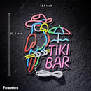 Tiki Bar Parrot Neon Sign for Wall Decor Hawaii Beach Bar LED Light up Signs with Dimmer for Pub Party Man Cave Room Art Decor Gift by CozyNest Decor