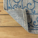 JONATHAN Y SMB106C-9 Charleston Vintage Filigree Textured Weave Indoor Outdoor Area Rug Classic Coastal Easy Cleaning Bedroom Kitchen Backyard Patio Non Shedding, 9 X 12, Gray/Navy by GreenHaven Gardens
