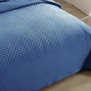 MarCielo 3-Piece 100% Cotton Oversized Bedspread Lightweight Quilt Coverlet Embroidery Farmhouse Bedding Set (TM Midtone Blue, Oversized King (118"x106")) by CozyNest Decor