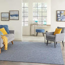 Nourison Positano Indoor/Outdoor Navy Blue 2'2" x 10' Area Rug, Easy Cleaning, Non Shedding, Bed Room, Living Room, Dining Room, Backyard, Deck, Patio (2x10) by GreenHaven Gardens