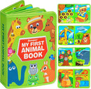 Quanquer Animals Busy Book for Toddlers 1-3 – Montessori Sensory Toys Busy Board for 1 Year Old, Educational Learning Activity Book, Quiet Travel Toy for Car & Airplane, Birthday Gifts for Age 1 2 3 by TinyTreasures Baby Boutique