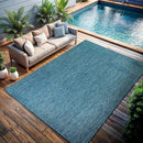 CAMILSON Outdoor Rug 6x9 Modern Area Rugs for Indoor and Outdoor Patios and Porches - Waterproof, Washable, Non-Shedding, Easy-to-Clean Outside Carpet (6 x 9, Solid - Aqua) by CozyNest Decor
