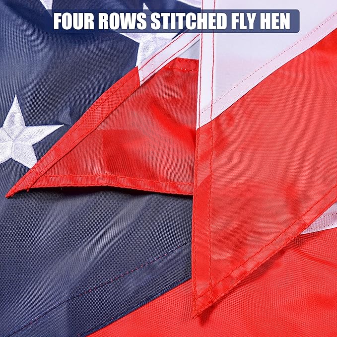 Ohio State Flag 5x8 Ft, Deluxe Embroidered Heavy Duty Polyester Durable OH Outside Flags, Indoor/Outdoor, Sewn Stripes and Brass Grommets, photo 5 of 7
