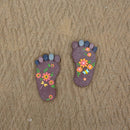 Stepping Stones Outdoor - Garden Decorative Stones for Patio, Deck, Garden or Sidewalk Home Decor Footprint Shaped Stepping Stones Set of 2 （Dark Brown） by GreenHaven Gardens