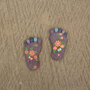 Stepping Stones Outdoor - Garden Decorative Stones for Patio, Deck, Garden or Sidewalk Home Decor Footprint Shaped Stepping Stones Set of 2 （Dark Brown） by CozyNest Decor