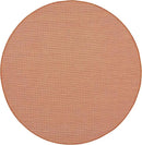 Nourison Positano Indoor/Outdoor Terracotta 6' x Round Area Rug, Easy Cleaning, Non Shedding, Bed Room, Living Room, Dining Room, Backyard, Deck, Patio (6 Round) by CozyNest Decor