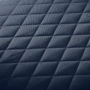 Classic Accessories Montlake FadeSafe Water-Resistant 25 x 22 x 4 Inch Wide Back Patio Quilted Lounge Cushion, Navy by GreenHaven Gardens