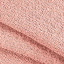 BELIZZI HOME 100% Cotton Bed Blanket, Breathable Bed Blanket Twin Size, Cotton Thermal Blankets Twin, Perfect for Layering Any Bed for All Season, Peach