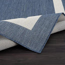 CAMILSON Outdoor Rug 9x12, Large Modern Outside Rugs for Patios Porches Waterproof Durable Washable Non-Shedding, Easy-to-Clean Indoor Outdoor Area Carpet (9 x 12, Bordered - Blue/White) by GreenHaven Gardens