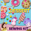 12 Pre-Cut Mini Treats Dessert Fun Kids Sewing Kit for Kids Ages 8-12 Children Beginners Sewing kit kid crafts Make Your Own Felt Pillow Plush Craft Kit Girls and Boys Art Craft Kits Learn to Sew Kit by TinyTreasures Baby Boutique