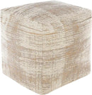 Mark&Day Pouf Ottoman, Puchenstuben Modern Taupe Cube Pouf Foot Rest for Living Room, Bedroom and Boho Home Decor (18"x18"x18") by CozyNest Decor