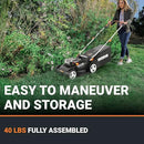WORX 40V 17'' Cordless Lawn Mower for Medium Size Yards, 2-in-1 Electric Mower Cuts to Edge, Compact & Lightweight Push Lawn Mower with 6-Position Height Adjustment – 2 Batteries & Charger Included by GreenHaven Gardens