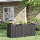 32 Gallon Deck Box Lockable Resin Indoor Outdoor Storage Box waterproof Outdoor Container for Patio Furniture, Pool Accessories, Cushions, Garden Tools, Sports Equipment by CozyNest Decor