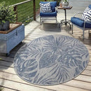 Keen Home Design Terrace Outdoor Round Rug - 5ft Round Washable Indoor/Outdoor Rug for Patio, Kitchen, Balcony, Beach, Garden, Deck and Porch, Size: 5'3" Round by CozyNest Decor