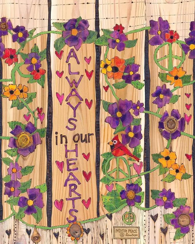 Studio M Art Pole, PVC Weather Resistant Pole with Vinyl Bowl 20 inches Tall Outdoor Decoration for Gardens, Patios, Yards, Landscaping and Birding Accessories, Always in Our Hearts, photo 4 of 7