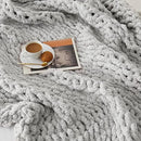 L'AGRATY Chunky Knit Blanket Throw: 80''x90'' Chenille Chunky Knitted Throw Blanket for Bed Couch - Handmade Thick Big Cable Knit Blanket - Large Chunky Crochet Rope Blanket for Home Decor(Grey) by CozyNest Decor