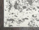 Unique Loom Rosso Collection Vintage, Geometric, Bohemian, Traditional, Distressed, Southwestern Area Rug, Rectangular 4' 0" x 6' 0", Light Gray/Ivory by CozyNest Decor