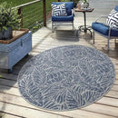 Keen Home Design Terrace Outdoor Round Rug - 8ft Round Washable Indoor/Outdoor Rug for Patio, Kitchen, Balcony, Beach, Garden, Deck and Porch, Size: 7'7" Round by CozyNest Decor