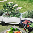 Glowpear Self Watering Planter Box - 29.5", White - UV Stable, Scalable Urban Raised Garden Bed with Water Gauge, Indoor Outdoor for Vegetables, Flowers, Herbs, and Succulents, Gardening by GreenHaven Gardens