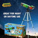 Nature Bound Telescope for Kids and Beginners, 16X Magnification and 15mm Lens for Indoor and Outdoor Use - Adjustable Tripod Included - for Kids Ages 6+, Green (NB538) by TinyTreasures Baby Boutique