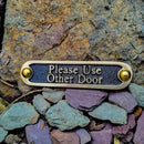 Please Use Other Door Brass Door Sign. Traditional Style Home Décor Wall Plaque Handmade By The Metal Foundry UK. by CozyNest Decor
