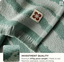 Bedsure 100% Cotton Throw Blanket for Couch - Chenille Woven Textured Blanket Gifts for Women, Cozy and Soft for All Seasons, Home Decor Boho Throw for Bed, Sofa, Aqua Gray, 50x60 Inches by CozyNest Decor