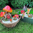 Mood Lab Fairy Garden - Mushroom House Set of 6 pcs - Miniature Figurines & Accessories Kit - for Outdoor or House Decor by GreenHaven Gardens