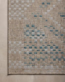 Loloi Amber Lewis Topanga Collection TOP-04 Natural/Aqua 3'-11" x 5'-11" Indoor/Outdoor Accent Rug by CozyNest Decor