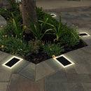LUMENGY Solar Paver Light 4×8 inch, 2700K, Up to 18 Hours Continuous Lighting, Stainless Steel, Thick Glass, Glare-Free Illumination for Driveways, Pathways & Garden, Waterproof & Drive-Over Rated by CozyNest Decor