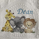 Personalized Baby Blanket Baby Quilt Monogrammed Blankets for Boys and Girls Embroidered Baby Gifts Animals by TinyTreasures Baby Boutique