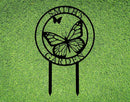 Custom Butterfly Metal Garden Sign with Stakes, Metal Yard Art, Personalized Butterfly Home Garden Decor, Garden Family Name Sign for Outdoor New Home Gift for Outside, Patio Decor, Housewarming Gift by CozyNest Decor