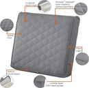 Classic Accessories Montlake FadeSafe Water-Resistant 25 x 22 x 4 Inch Wide Back Patio Quilted Lounge Cushion, Grey by GreenHaven Gardens