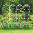 LZRS 4 Pack 71x20in Rustic Iron Arch Decoration Garden Trellis with Black Metal Coating – Perfect for Supporting Climbing Plants Outdoor, Roses, Vines, Flowers, and Vegetables. by GreenHaven Gardens