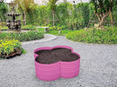 Galvanized Raised Garden Beds Outdoor // 3×3×1 ft Planter Raised Beds for Gardening, Vegetables, Flowers // Large Metal Garden Box (Pink) // Patented Tool-Free Design by GreenHaven Gardens