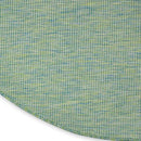 Nourison Positano Indoor/Outdoor Blue/Green 6' x Round Area Rug, Easy Cleaning, Non Shedding, Bed Room, Living Room, Dining Room, Backyard, Deck, Patio (6 Round) by GreenHaven Gardens