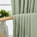 Joydeco Linen Curtains for Living Room,Light Filtering Rod Pocket Back Tab Semi Sheer Drapes Window Long Curtains 63 inches Long Sage Green by CozyNest Decor