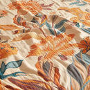 Boho Throw Blanket for Bed 60”x80”, 100% Cotton Woven Blanket for Couch Sofa, Ultra Soft 4-Layer Muslin Quilt with Floral Printed, Farmhouse Bed Blanket/Cover for Living Room Decor by CozyNest Decor