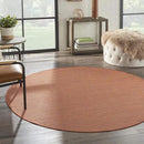 Nourison Positano Indoor/Outdoor Terracotta 6' x Round Area Rug, Easy Cleaning, Non Shedding, Bed Room, Living Room, Dining Room, Backyard, Deck, Patio (6 Round) by GreenHaven Gardens