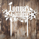 Personalized Flower and Bird Metal Garden Stake, Bird Garden Sign, Custom Flower Yard Decor, Mom's Garden Gift, Gardener Family Name Sign, Patio Home Gift, Yard Art, Housewarming Gift by CozyNest Decor