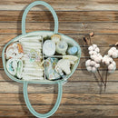 Large Baby Diaper Caddy Organizer for Girl Boy Rope Nursery Storage Bin Basket Portable Holder Tote Bag for Changing Table Car Travel Baby Shower Gifts Newborn Essentials Registry Must Have Green by TinyTreasures Baby Boutique