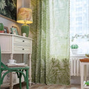 Sutuo Home Boho Curtain 84 Inches Length for Bedroom, Printed Cotton Linen Rod Pocket Rustic Farmhouse Bohemian Tassels Window Treatment, 1 Panel 59" W x 84" L, Green Tropical Leaves by CozyNest Decor